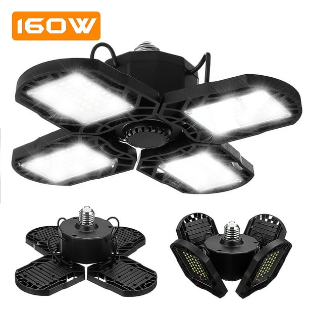 Led Garage Ceiling Light Deformable E26 Shop Lights for Garage Warehouse Home Appliance